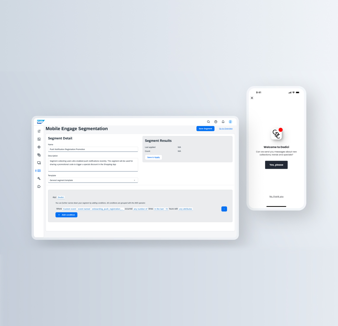 Custom events for tailored user experiences